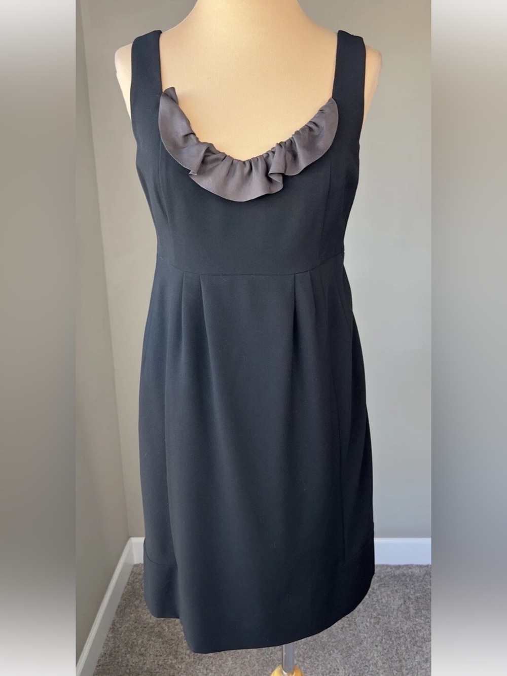 Anthropologie Moulinette Soeurs Black Sheath Cocktail Dress 4 S